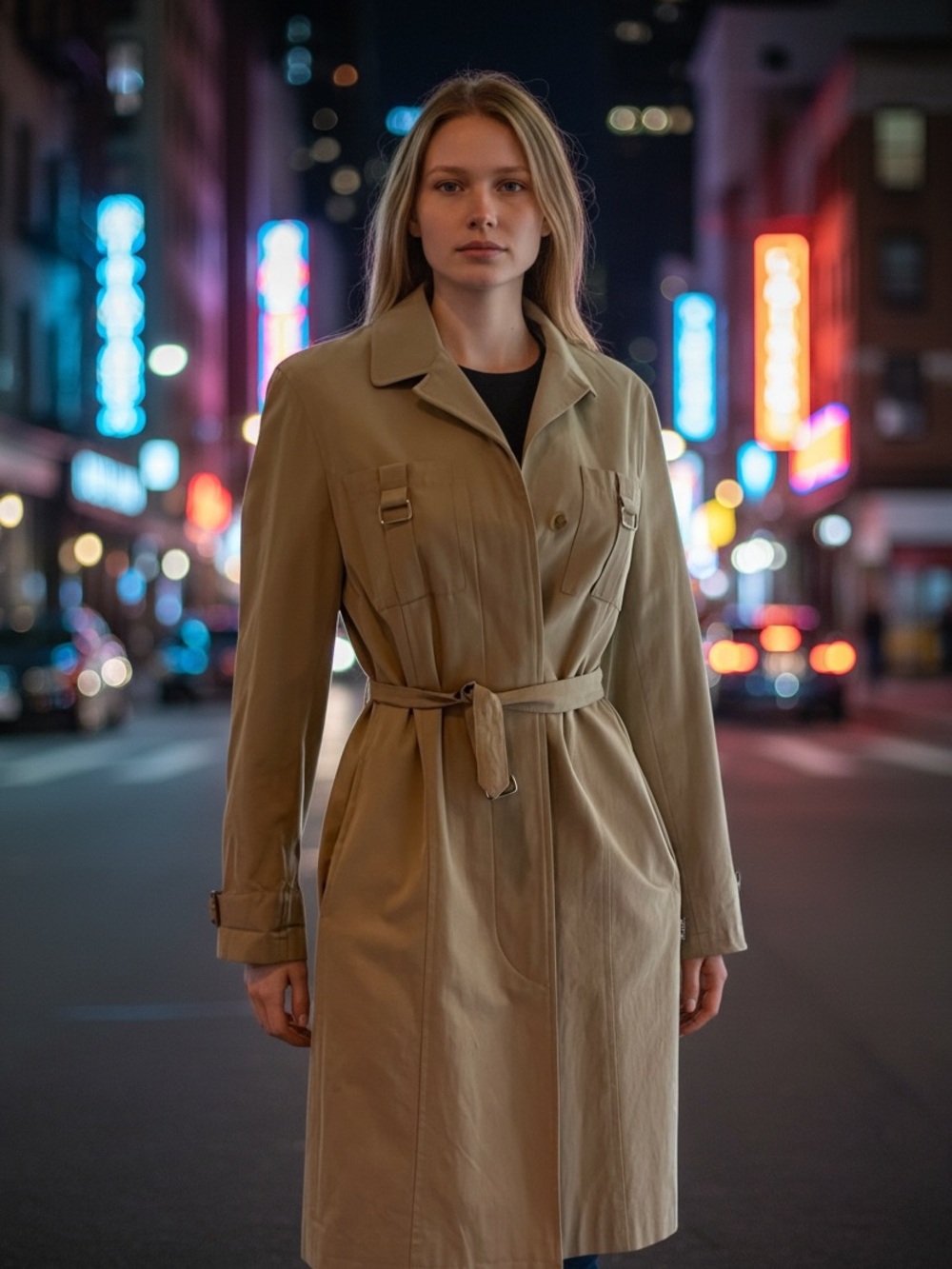 Authentic Burberry Tan Belted Trench Coat size 4